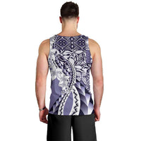 Aloha Vintage Plumeria Hawaiian Tapa Pattern Men Tank Top Purple Hawaiian Tapa Pattern LT9 - Polynesian Pride