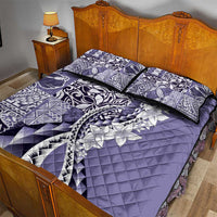Aloha Vintage Plumeria Hawaiian Tapa Pattern Quilt Bed Set Purple Hawaiian Tapa Pattern LT9 - Polynesian Pride