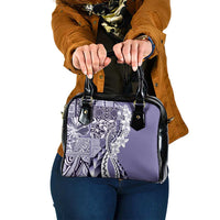 Aloha Vintage Plumeria Hawaiian Tapa Pattern Shoulder Handbag Purple Hawaiian Tapa Pattern LT9 One Size Purple - Polynesian Pride
