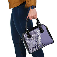 Aloha Vintage Plumeria Hawaiian Tapa Pattern Shoulder Handbag Purple Hawaiian Tapa Pattern LT9 - Polynesian Pride