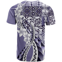 Aloha Vintage Plumeria Hawaiian Tapa Pattern T Shirt Purple Hawaiian Tapa Pattern LT9 - Polynesian Pride