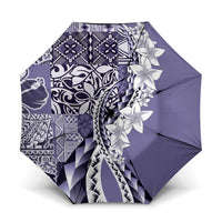 Aloha Vintage Plumeria Hawaiian Tapa Pattern Umbrella Purple Hawaiian Tapa Pattern LT9 One Size Folded 11.42 inch Opened Diameter 37.4 inch Purple - Polynesian Pride
