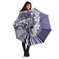 Aloha Vintage Plumeria Hawaiian Tapa Pattern Umbrella Purple Hawaiian Tapa Pattern LT9 - Polynesian Pride