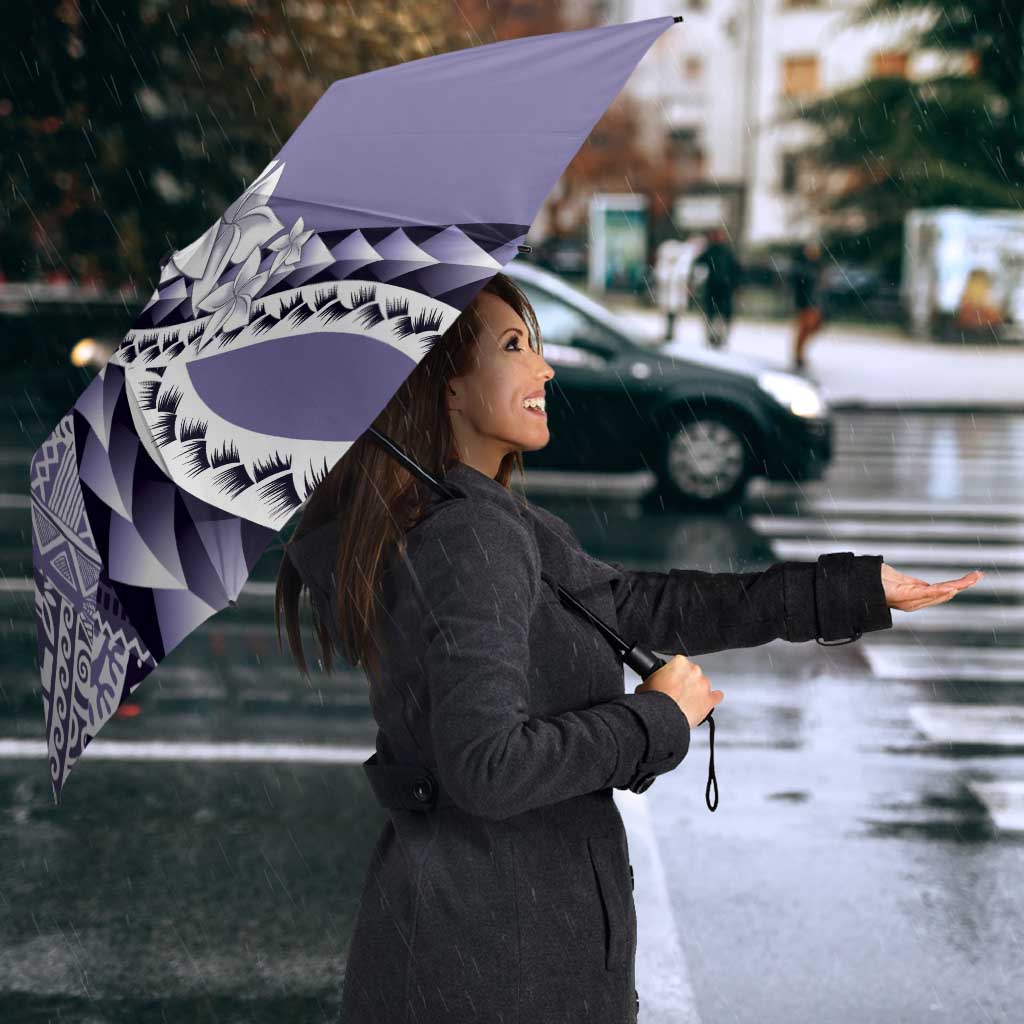 Aloha Vintage Plumeria Hawaiian Tapa Pattern Umbrella Purple Hawaiian Tapa Pattern LT9 - Polynesian Pride