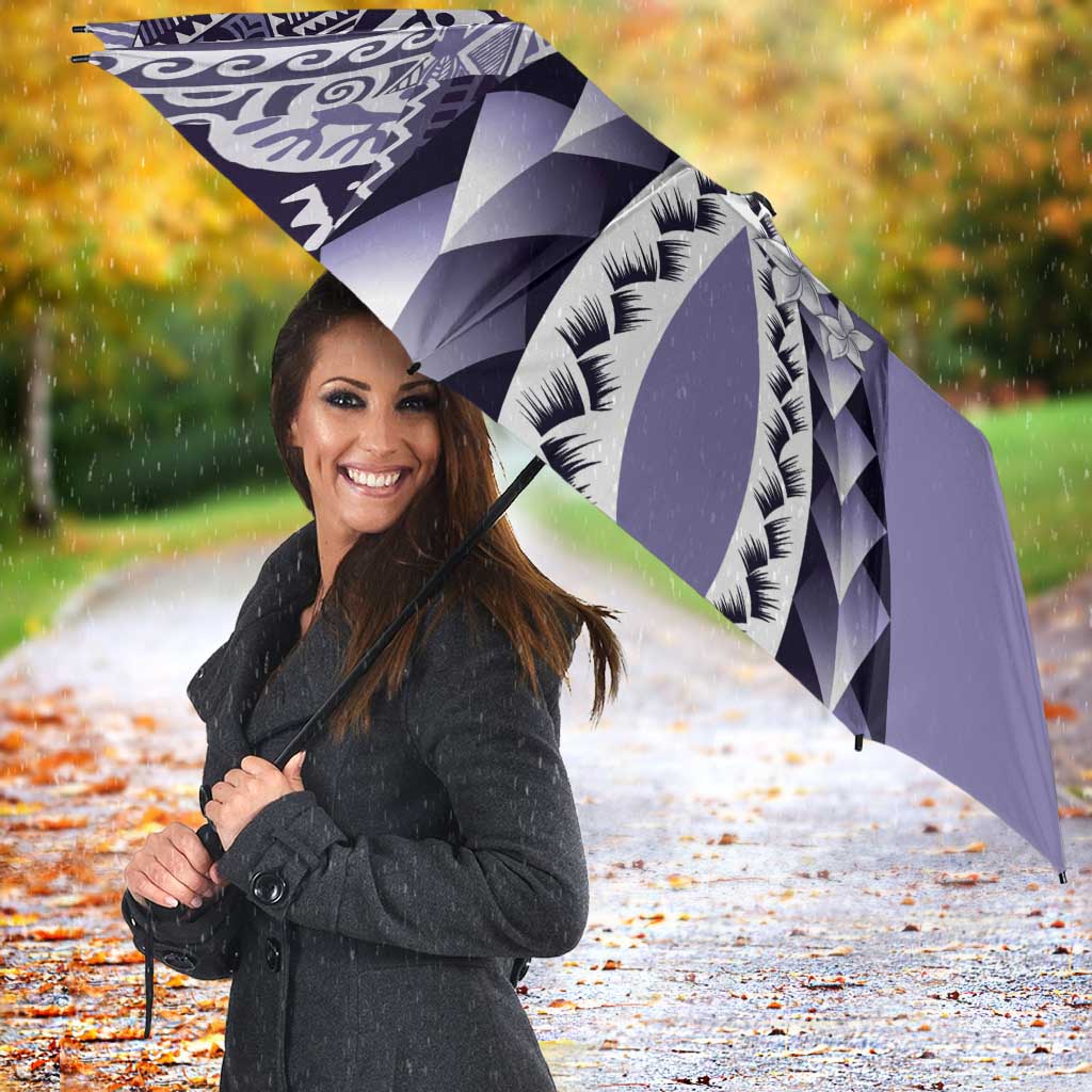 Aloha Vintage Plumeria Hawaiian Tapa Pattern Umbrella Purple Hawaiian Tapa Pattern LT9 - Polynesian Pride