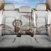 Polynesian Manta Ray Back Car Seat Cover Beige Floral Turtle Tattoo LT9 One Size Beige - Polynesian Pride