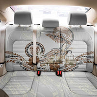 Polynesian Manta Ray Back Car Seat Cover Beige Floral Turtle Tattoo LT9 - Polynesian Pride