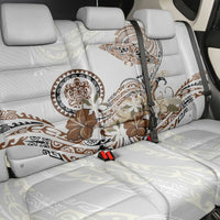 Polynesian Manta Ray Back Car Seat Cover Beige Floral Turtle Tattoo LT9 - Polynesian Pride