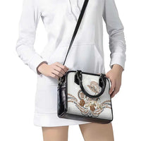 Polynesian Manta Ray Shoulder Handbag Beige Floral Turtle Tattoo LT9 - Polynesian Pride