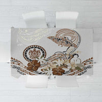 Polynesian Manta Ray Tablecloth Beige Floral Turtle Tattoo LT9 Beige - Polynesian Pride