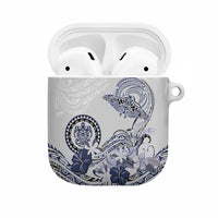 Polynesian Manta Ray AirPods Case Blue Floral Turtle Tattoo LT9 Blue - Polynesian Pride