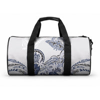 Polynesian Manta Ray Duffle Bag Blue Floral Turtle Tattoo LT9 One size Blue - Polynesian Pride