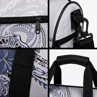 Polynesian Manta Ray Duffle Bag Blue Floral Turtle Tattoo LT9 - Polynesian Pride