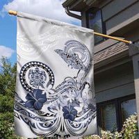 Polynesian Manta Ray Garden Flag Blue Floral Turtle Tattoo LT9 - Polynesian Pride