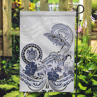 Polynesian Manta Ray Garden Flag Blue Floral Turtle Tattoo LT9 Garden Flag Blue - Polynesian Pride