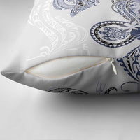 Polynesian Manta Ray Pillow Cover Blue Floral Turtle Tattoo LT9 - Polynesian Pride