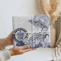 Polynesian Manta Ray Wrapping Paper Blue Floral Turtle Tattoo LT9 - Polynesian Pride