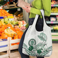 Polynesian Manta Ray Grocery Bag Green Floral Turtle Tattoo LT9 - Polynesian Pride