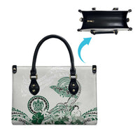 Polynesian Manta Ray Leather Bag Green Floral Turtle Tattoo LT9 - Polynesian Pride