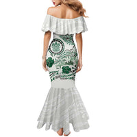 Polynesian Manta Ray Mermaid Dress Green Floral Turtle Tattoo LT9 - Polynesian Pride