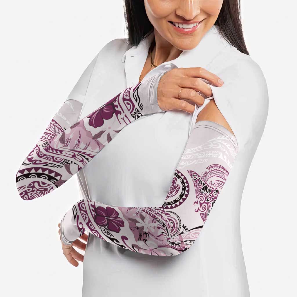 Polynesian Manta Ray Arm Sleeves Pink Floral Turtle Tattoo LT9 - Polynesian Pride