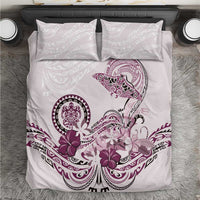 Polynesian Manta Ray Bedding Set Pink Floral Turtle Tattoo LT9 Pink - Polynesian Pride