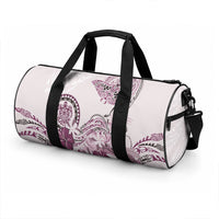 Polynesian Manta Ray Duffle Bag Pink Floral Turtle Tattoo LT9 - Polynesian Pride