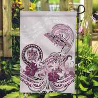 Polynesian Manta Ray Garden Flag Pink Floral Turtle Tattoo LT9 Garden Flag Pink - Polynesian Pride