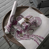 Polynesian Manta Ray Wrapping Paper Pink Floral Turtle Tattoo LT9 - Polynesian Pride