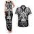 Custom New Zealand Rugby Couples Matching Tank Maxi Dress and Hawaiian Shirt Black Haka Dance With NZ Champions History LT9 Black - Polynesian Pride