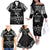 NZ Rugby Family Matching Off Shoulder Long Sleeve Dress and Hawaiian Shirt Kapa Opango Maori Haka With Years of The All Black Champions LT9 - Polynesian Pride