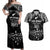 Custom NZ Rugby Couples Matching Off Shoulder Maxi Dress and Hawaiian Shirt Kapa Opango Maori Haka With Years of The All Black Champions LT9 Black - Polynesian Pride