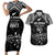 Custom NZ Rugby Couples Matching Short Sleeve Bodycon Dress and Hawaiian Shirt Kapa Opango Maori Haka With Years of The All Black Champions LT9 Black - Polynesian Pride