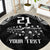 Custom NZ Rugby Round Carpet Kapa Opango Maori Haka With Years of The All Black Champions LT9 Black - Polynesian Pride