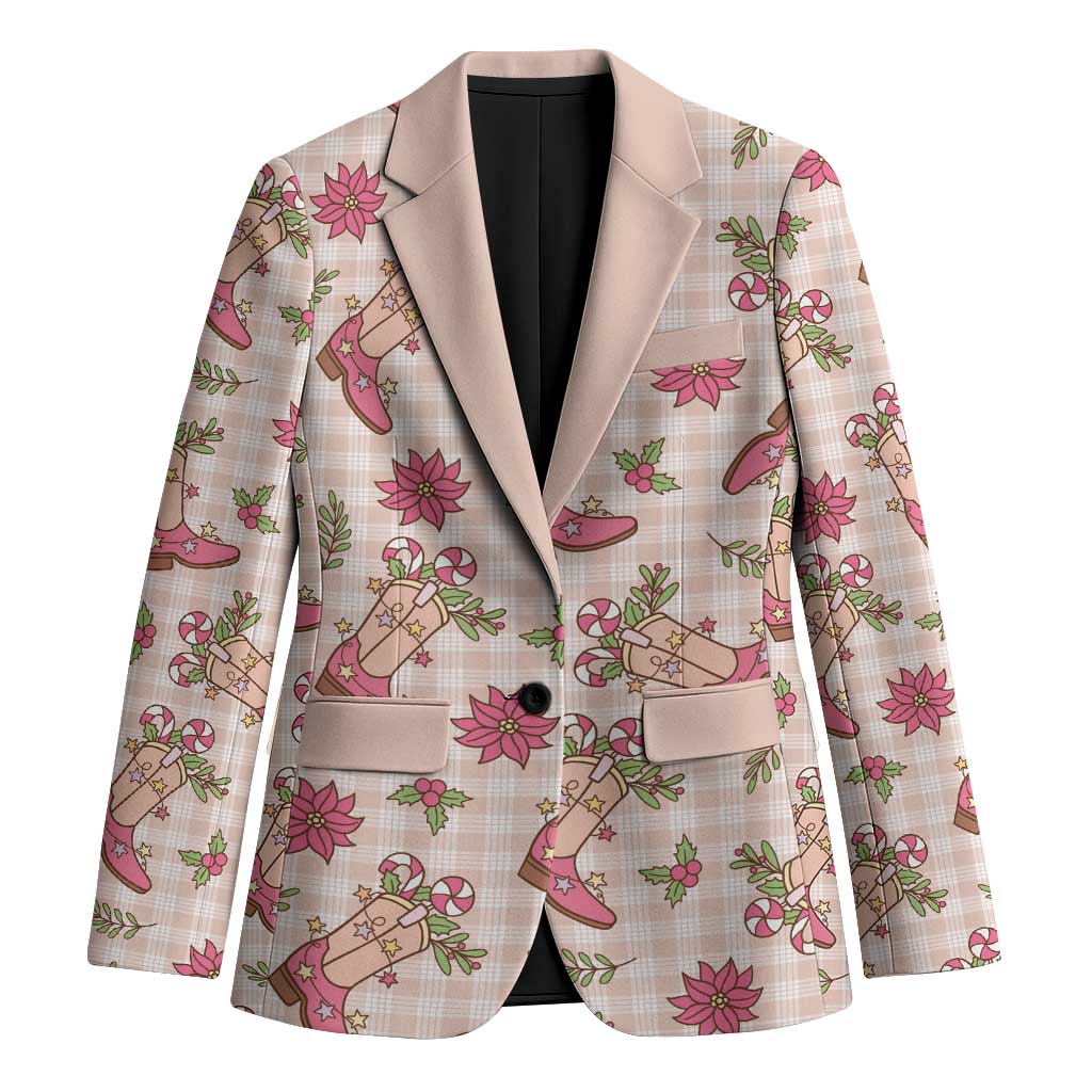 Beige Paniolo Palaka Hawaiian Cowgirl Christmas Blazer LT9 Unisex Beige - Polynesian Pride