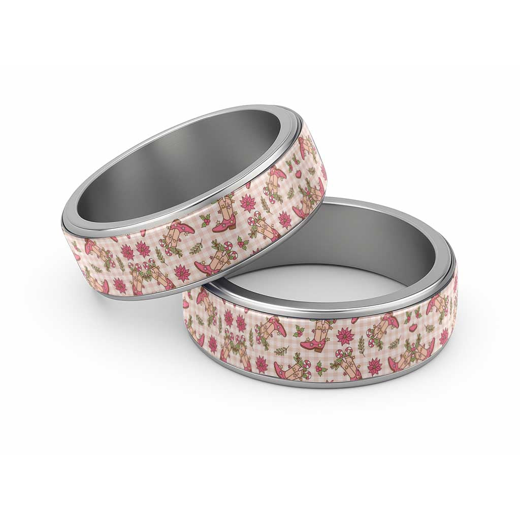 Beige Paniolo Palaka Hawaiian Cowgirl Christmas Classic Ring LT9 Sliver Beige - Polynesian Pride