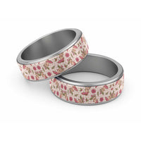 Beige Paniolo Palaka Hawaiian Cowgirl Christmas Classic Ring LT9 Sliver Beige - Polynesian Pride