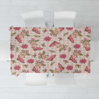 Beige Paniolo Palaka Hawaiian Cowgirl Christmas Tablecloth LT9 Beige - Polynesian Pride