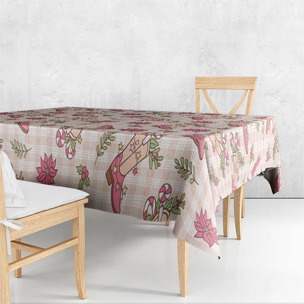 Beige Paniolo Palaka Hawaiian Cowgirl Christmas Tablecloth LT9 - Polynesian Pride