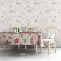 Beige Paniolo Palaka Hawaiian Cowgirl Christmas Tablecloth LT9 - Polynesian Pride