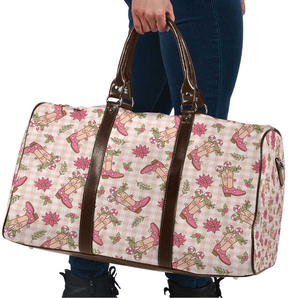 Beige Paniolo Palaka Hawaiian Cowgirl Christmas Travel Bag LT9 - Polynesian Pride