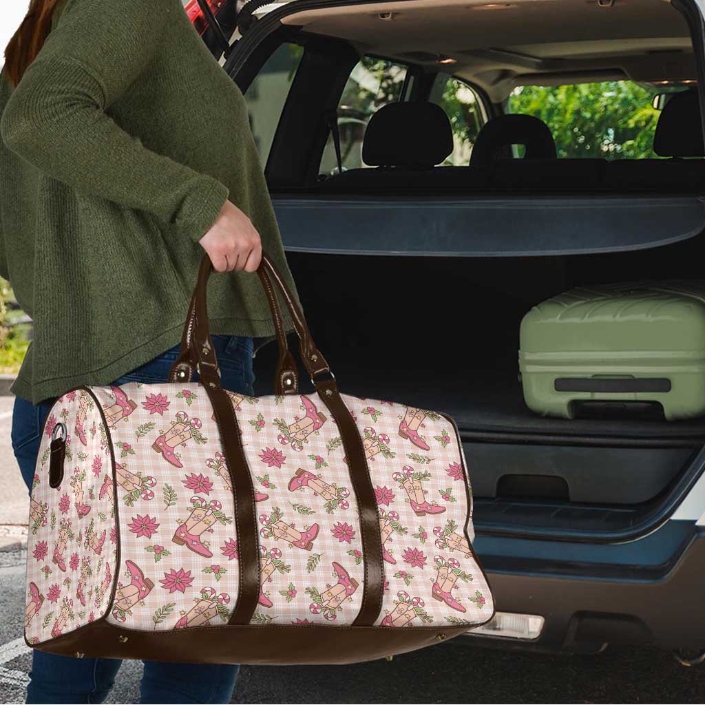Beige Paniolo Palaka Hawaiian Cowgirl Christmas Travel Bag LT9 - Polynesian Pride