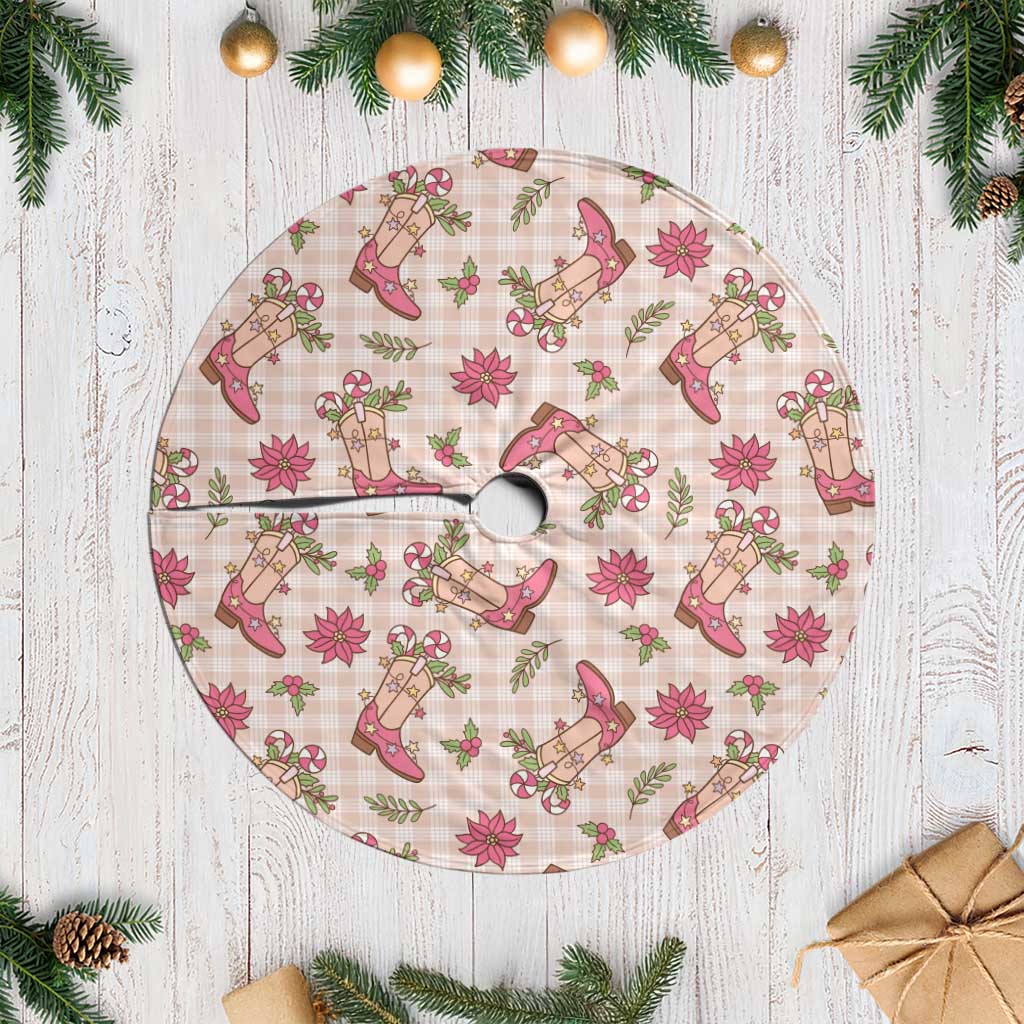 Beige Paniolo Palaka Hawaiian Cowgirl Christmas Tree Skirt LT9 Casual Beige - Polynesian Pride