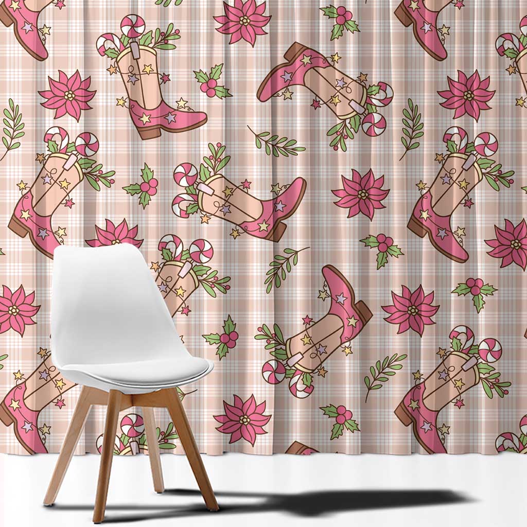 Beige Paniolo Palaka Hawaiian Cowgirl Christmas Window Curtain LT9 - Polynesian Pride