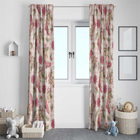 Beige Paniolo Palaka Hawaiian Cowgirl Christmas Window Curtain LT9 - Polynesian Pride