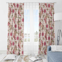 Beige Paniolo Palaka Hawaiian Cowgirl Christmas Window Curtain LT9 - Polynesian Pride