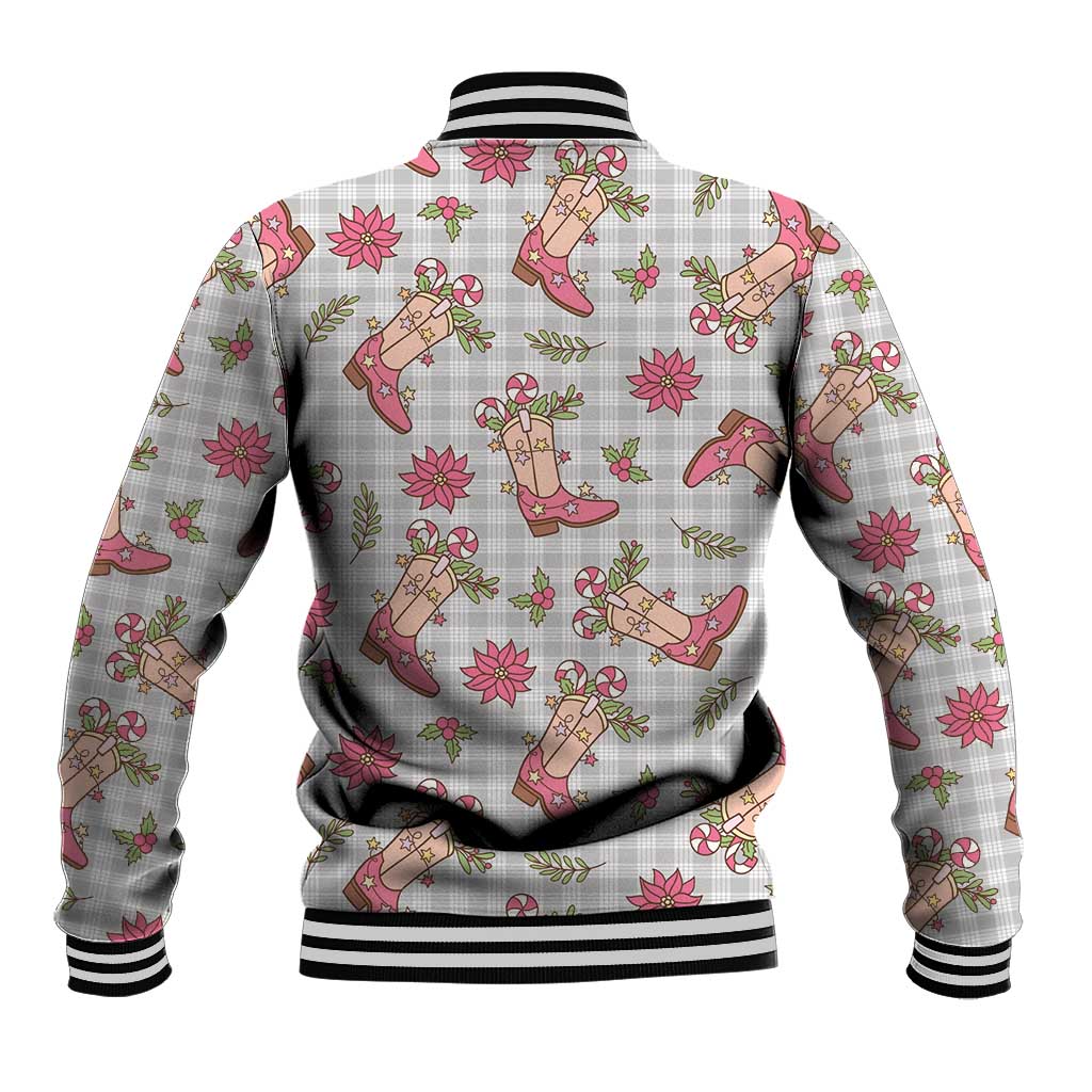 Gray Paniolo Palaka Hawaiian Cowgirl Christmas Baseball Jacket LT9 - Polynesian Pride