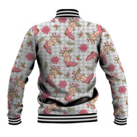 Gray Paniolo Palaka Hawaiian Cowgirl Christmas Baseball Jacket LT9 - Polynesian Pride