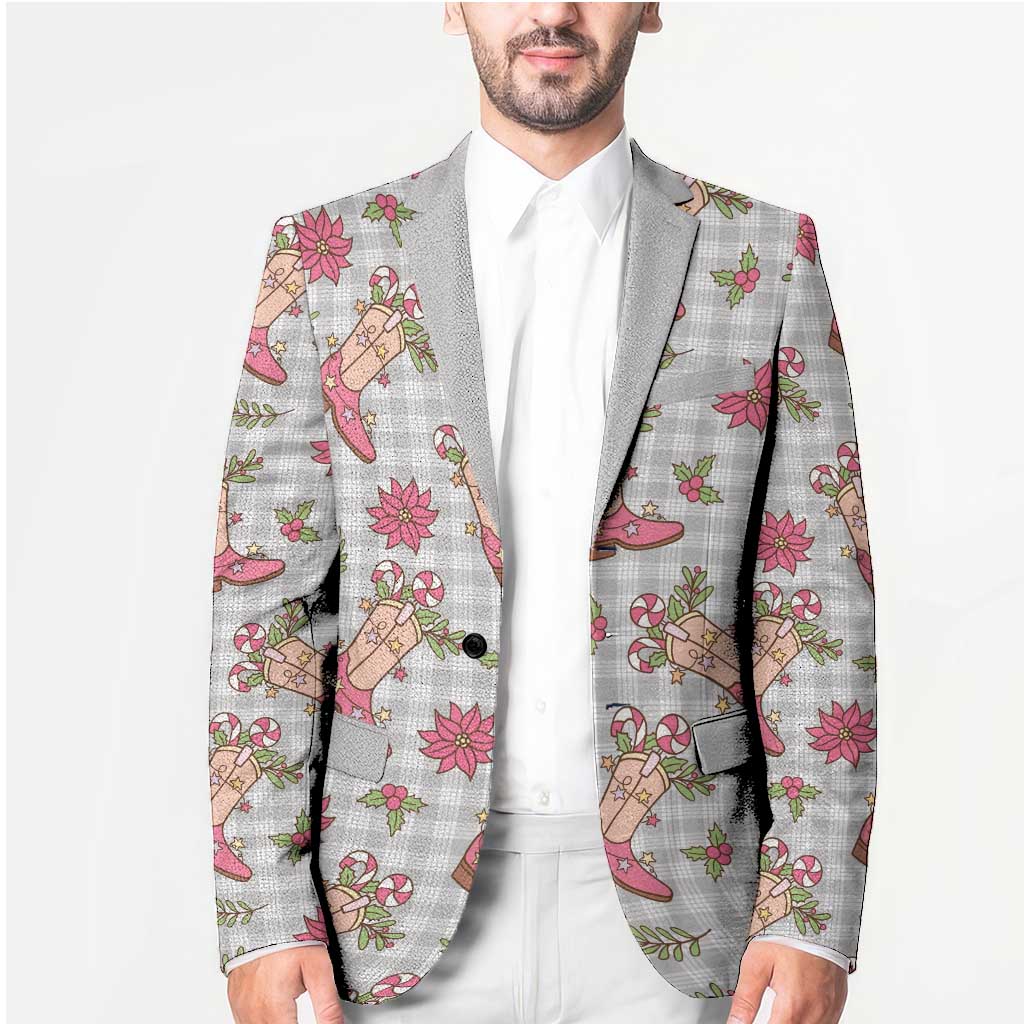 Gray Paniolo Palaka Hawaiian Cowgirl Christmas Blazer LT9 - Polynesian Pride