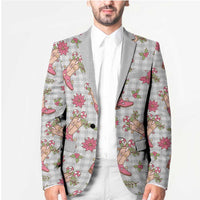 Gray Paniolo Palaka Hawaiian Cowgirl Christmas Blazer LT9 - Polynesian Pride